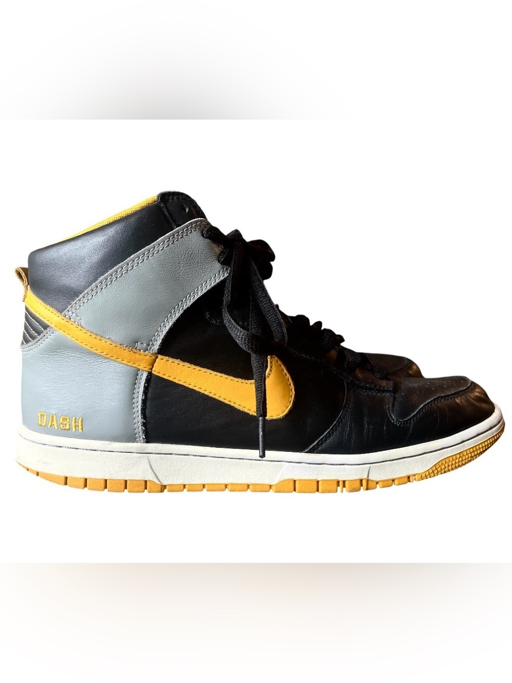 Nike Dunk High ID Black Yellow Gray Custom